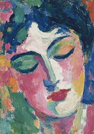Portrait aux couleurs vives, les yeux fermés sur Niklas Maximilian