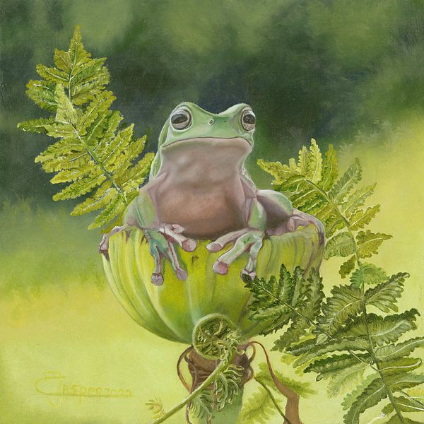 Sir Croaks-a-Lot - door Carla Jaspers van Tonkinson Fine Art