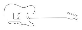 Guitar Silhouette (Telecaster-style) by Drawn by Johan