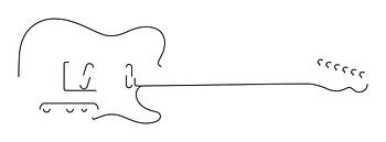 Gitarren-Silhouette (im Telecaster-Stil)