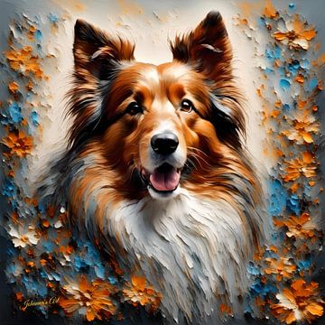 Hondenkunst - Schotse Collie 1 van Johannas Art Creations