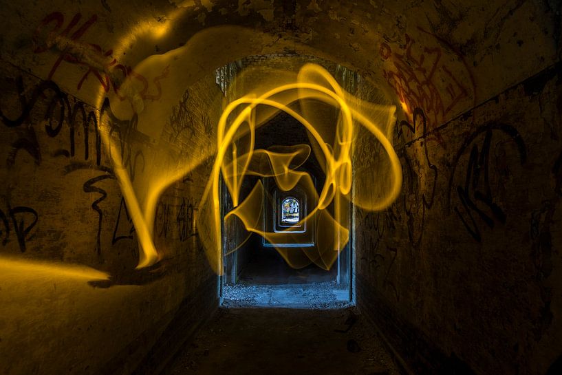 Fort in geel en blauw von Steven Langewouters