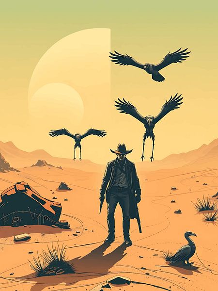 Cowboy and UFO by Bovi Okta