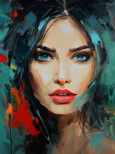 Portrait abstrait moderne