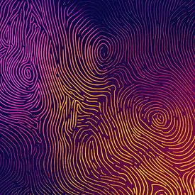 Vortex | Overgang van Paars naar Oranje van Modern Collection