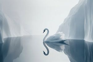 Gelassenheit in der Stille - Ein Schwan im mystischen Nebel