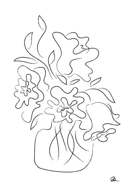 Bloemenboeket Wit van Pictufy Studio II