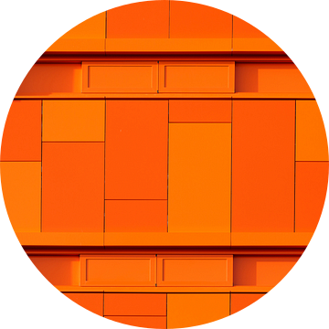 Oranje abstractie  van Sander van der Werf