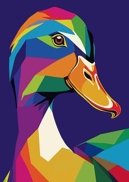 Eend Pop Art van MIROKKU