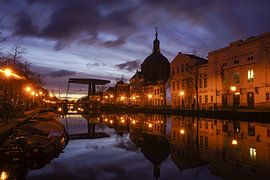 Leiden, the Mare church and bridge by Dirk van Egmond