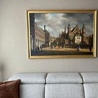 Photo de nos clients: La Haye, vue du Binnenhof en direction du nord avec la Ridderzaal, Paulus Constantine la Fargue, sur toile