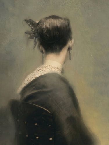 Geheimnisvolle Dame von hinten