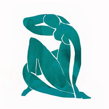 Inspiré par Henri Matisse sur papier aquarelle sur Mad Dog Art