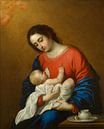 Madonna mit Kind, Francisco de Zurbarán von Meisterhafte Meister Miniaturansicht