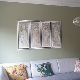 Customer photo: The Times of the Day - Alphonse Mucha, on canvas