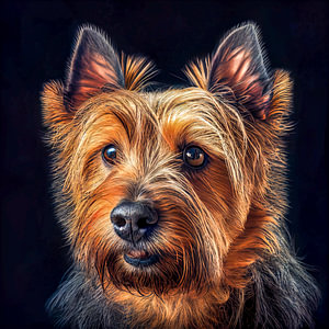 Porträt eines Yorkshire Terrier Illustration