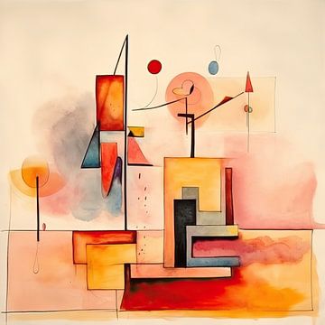 Kleurrijk abstract 90910 van Abstract Schilderij