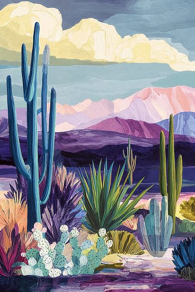 Cactus Candy Sunset no.3 van Studio BB