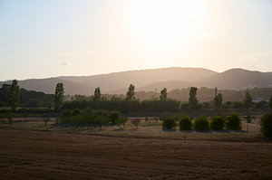 Spanische Landschaft bei Sonnenuntergang