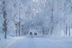 Une froide journée d'hiver à Östersund,