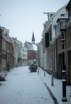 Utrecht dans la neige sur Lucas De Jong