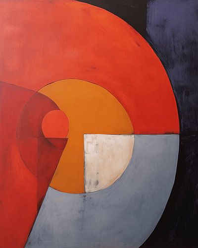 Moderne Abstraktion in warmen Farben