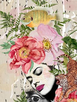 The Dreamer's Garden - Collage Surréaliste
