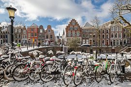 Oudegracht with Geertebrug in winter atmosphere, Utrecht
