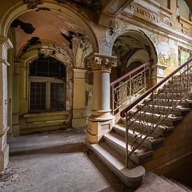 staircase in decay by Jan van de Riet