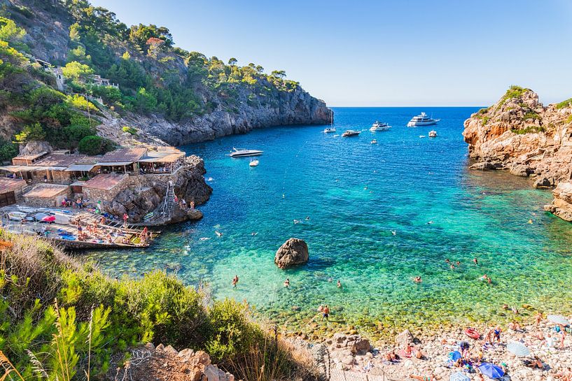 Beautiful beach of Cala Deia on Mallorca island, Spain Mediterranean Sea by Alex Winter