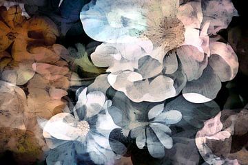 Antique autumn floral botany in earthy colours