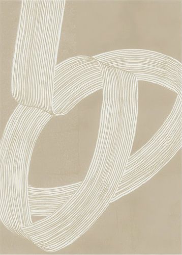 Lignes minimalistes dans des tons neutres - art moderne abstrait