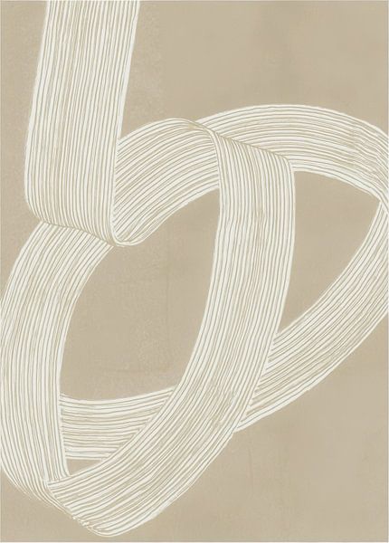 Minimalist lines in neutral tones - abstract modern art by But First Framing