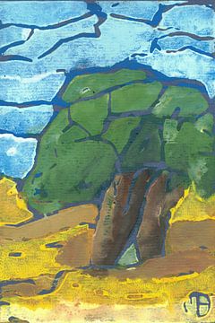 Baum in Rapsfeld auf den Ahrhöhen bei Lantershofen von Matthias Bertram