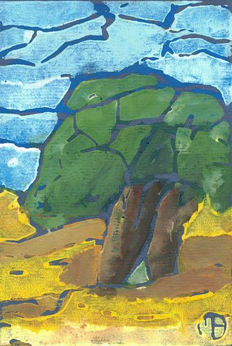 Baum in Rapsfeld auf den Ahrhöhen bei Lantershofen