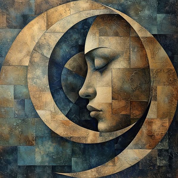 Observation silencieuse de la lune par Caprices d'Art