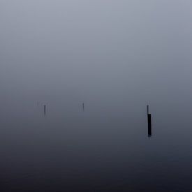 Mist boven de Rijkerswoerdse Plassen sur Robert Wiggers