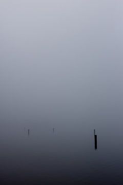 Mist boven de Rijkerswoerdse Plassen van Robert Wiggers