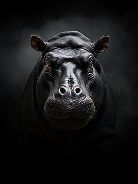 Nijlpaard van fernlichtsicht