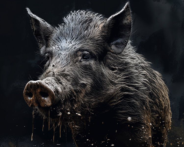 Wildschwein von ARTEO Gemälde