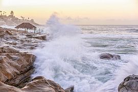 Crashing Winter Surf - La Jolla Coast by Joseph S Giacalone Photography