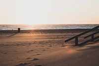 Sunset on Scheveningen beach.