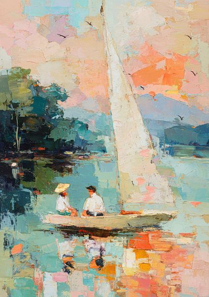 Sailboat in pastel light by Niklas Maximilian