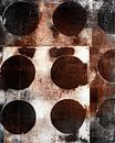 Abstracte compositie met roest cirkels van Dina Dankers thumbnail