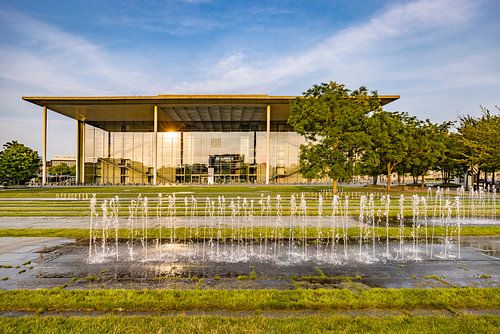Fountains at the Paul-Löbe-Haus in Berlin by Melanie Viola