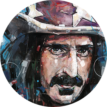 Frank Zappa schilderij van Jos Hoppenbrouwers