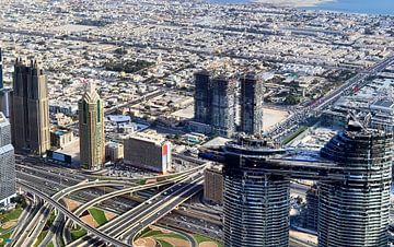 Vue aérienne de la ville de Dubaï