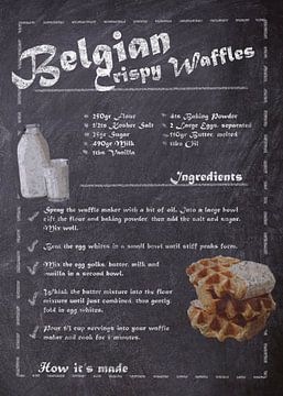 Recipe of Dessert - Belgian Waffles van JayJay Artworks