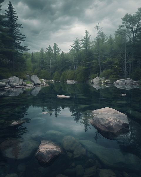 Wandern am See von fernlichtsicht