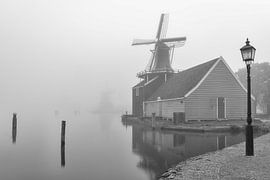 Zaanse Schans in de mist
